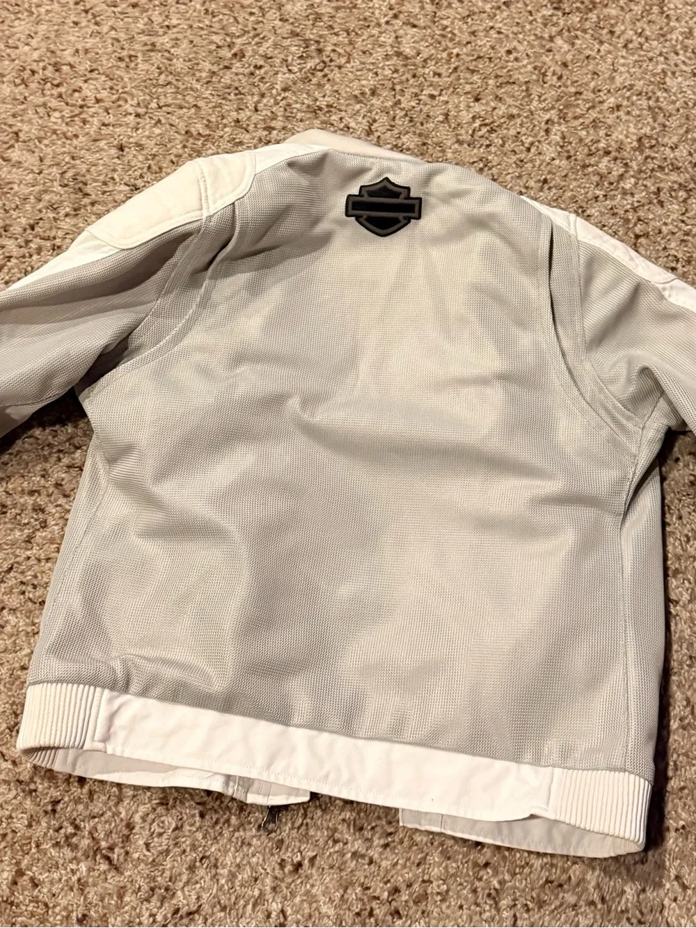Harley-Davidson White and Light Gray Mesh Riding Jacket